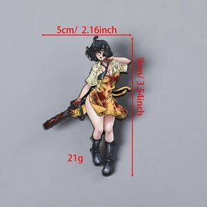 Chainsaw Girl Halloween Horror BIG Enamel Pin-ONLY ONE